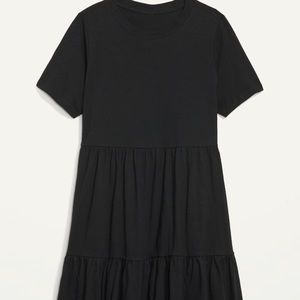 Short-Sleeve Tiered Slub-Knit Mini Swing Dress for Women BNWT MEDIUM old navy